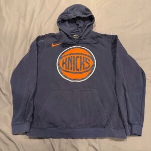 Nike NBA New York Knicks Black Sweatshirt Hoodie Size M Basketball